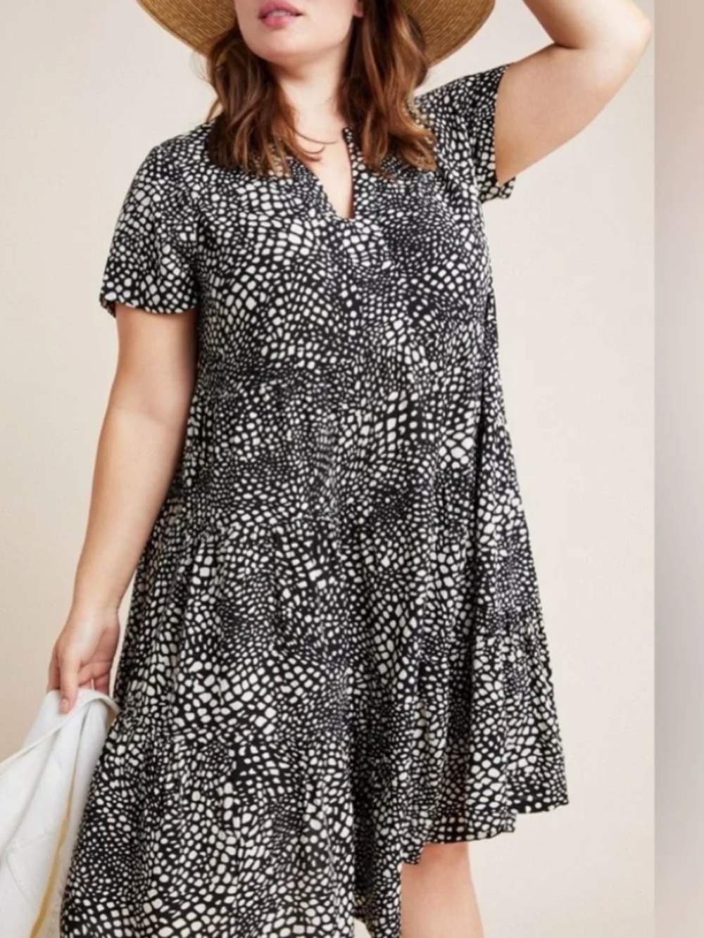 Anthropologie Maeve Tiered Babydoll Swing Dress - Size L